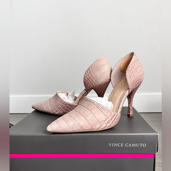 Croc embossed leather pump heels - Picture 6 of 8